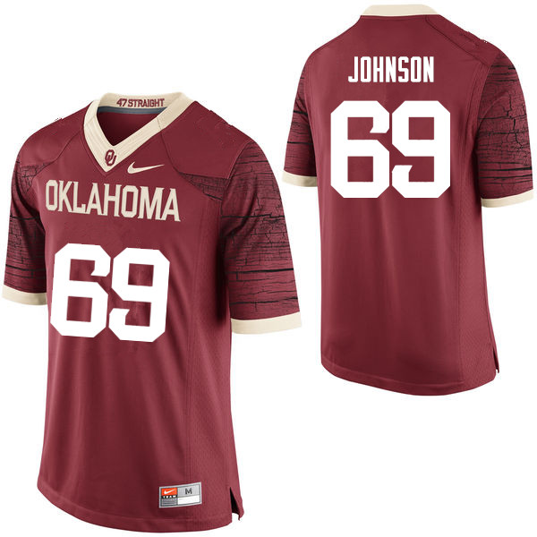 Men Oklahoma Sooners #69 Lane Johnson College Football Jerseys Limited-Crimson - Click Image to Close